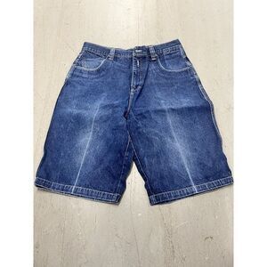 Vintage Willie Esco Denim Shorts 40 Mens Blue Baggy Fit Wide Leg Embroidered Y2K